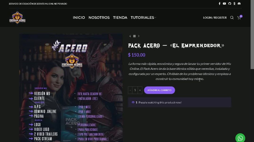 ⭐Pack Acero: La Solución Definitiva para Crear tu Servidor de Mu Online