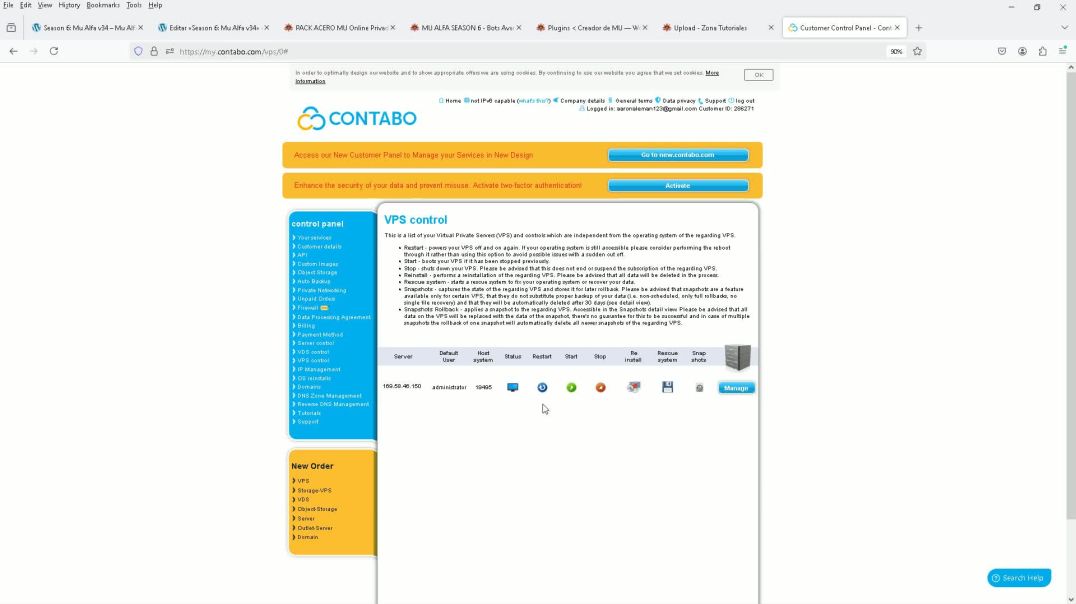 Mu Alfa v34 - Copia de seguridad en Contabo