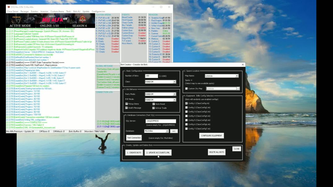 Mu Alfa Season 6  v29 - Como crear los bots